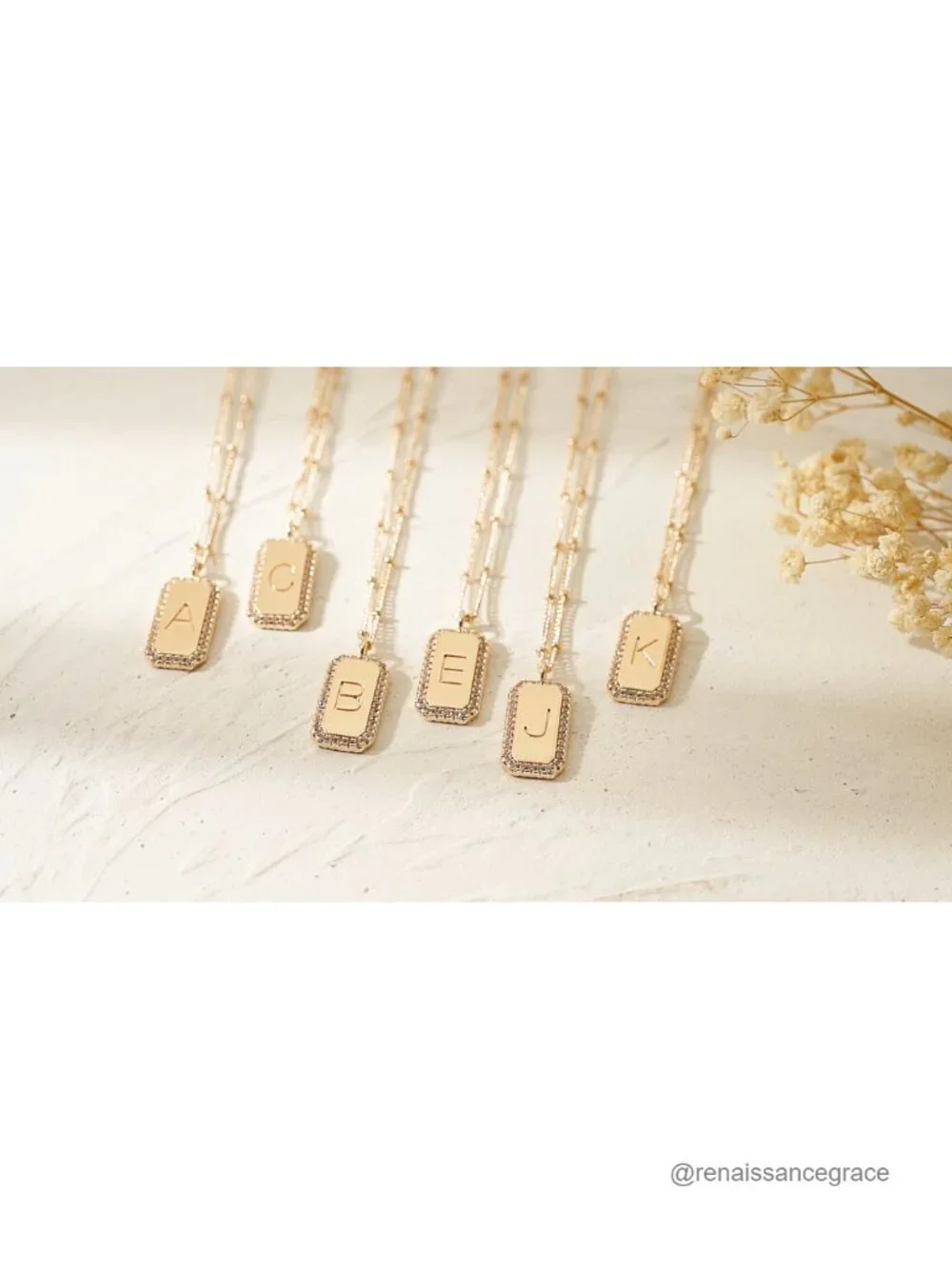 14K Gold Plated Initial Necklace Layered Figaro Chain Choker Dainty Letter